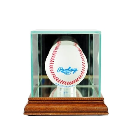 Perfect Cases Perfect Cases SBSB-W Single Baseball Display Case; Walnut SBSB-W